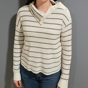 Articles Of Society Striped Waffle Knit Long Sleeve Shirt NWT